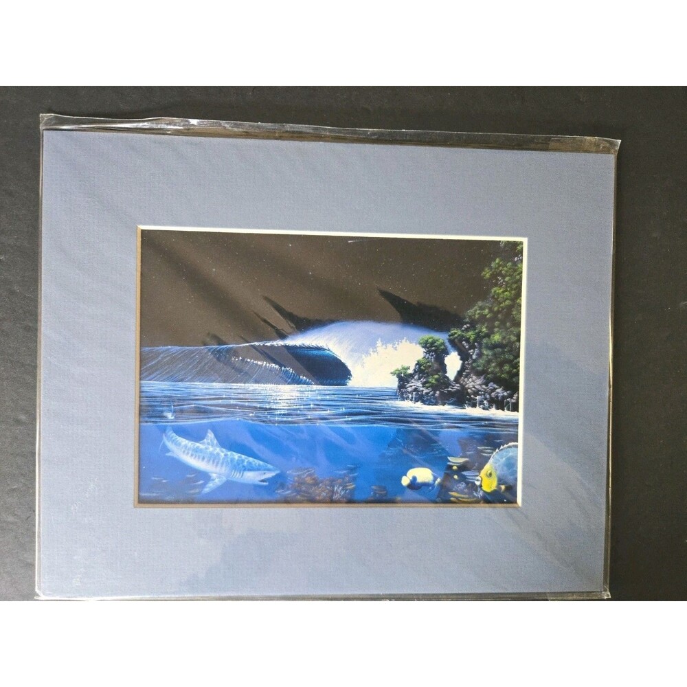 Steven Power Matted Art Print "Two Worlds" Hawaii Tropical Seascape Ocean 8"x10"